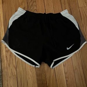 Nike black and white shorts